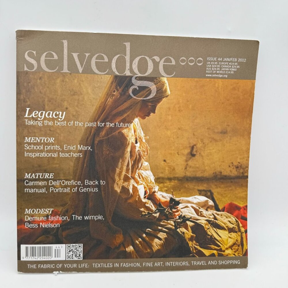 Selvedge Magazine Legacy Issue 44 Jan Feb 2012 Textiles Fashion Art